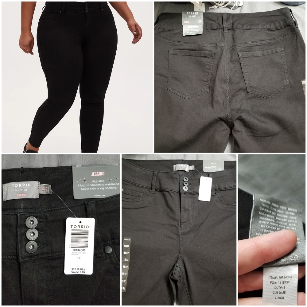 Torrid black jeggins size 18R